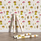 Cottagecore Vintage Mushrooms Print Removable Wallpaper